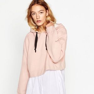 ❤️SOLD❤️🌸Zara Pink Cropped Hoodie🌸
